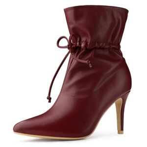 Elegant Burgundy Ankle Boots